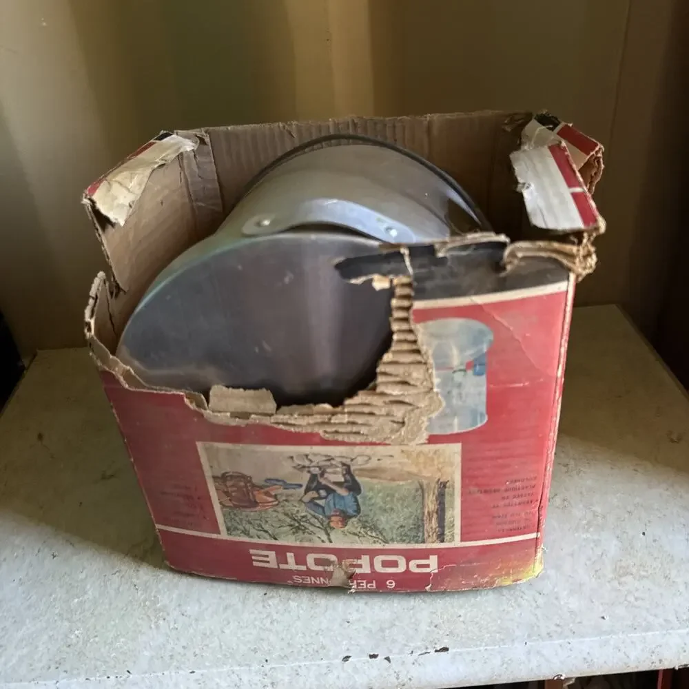 Vintage Seaway 6 Party Aluminum Cook Set Camping Cooking Pot Pan Plate Cup w/Box